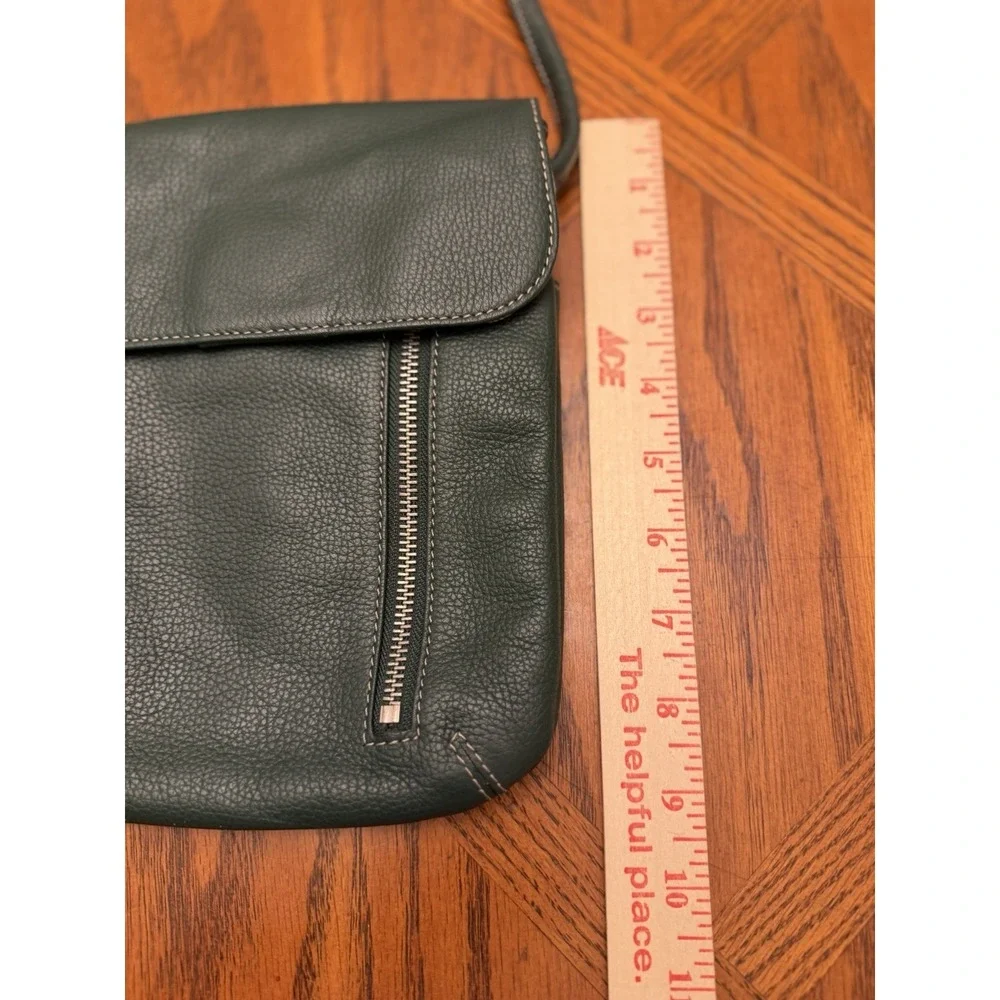 Tignanello Dark Green Leather‎ Shoulder Bag Handbag Purse